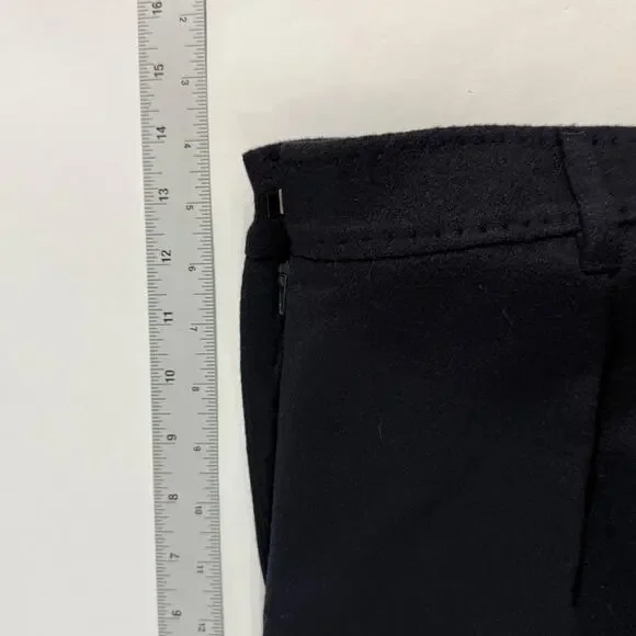 Gabriela Hearst Tailored Pleated Tapered Trouser Black 100% Cashmere IT46 US10